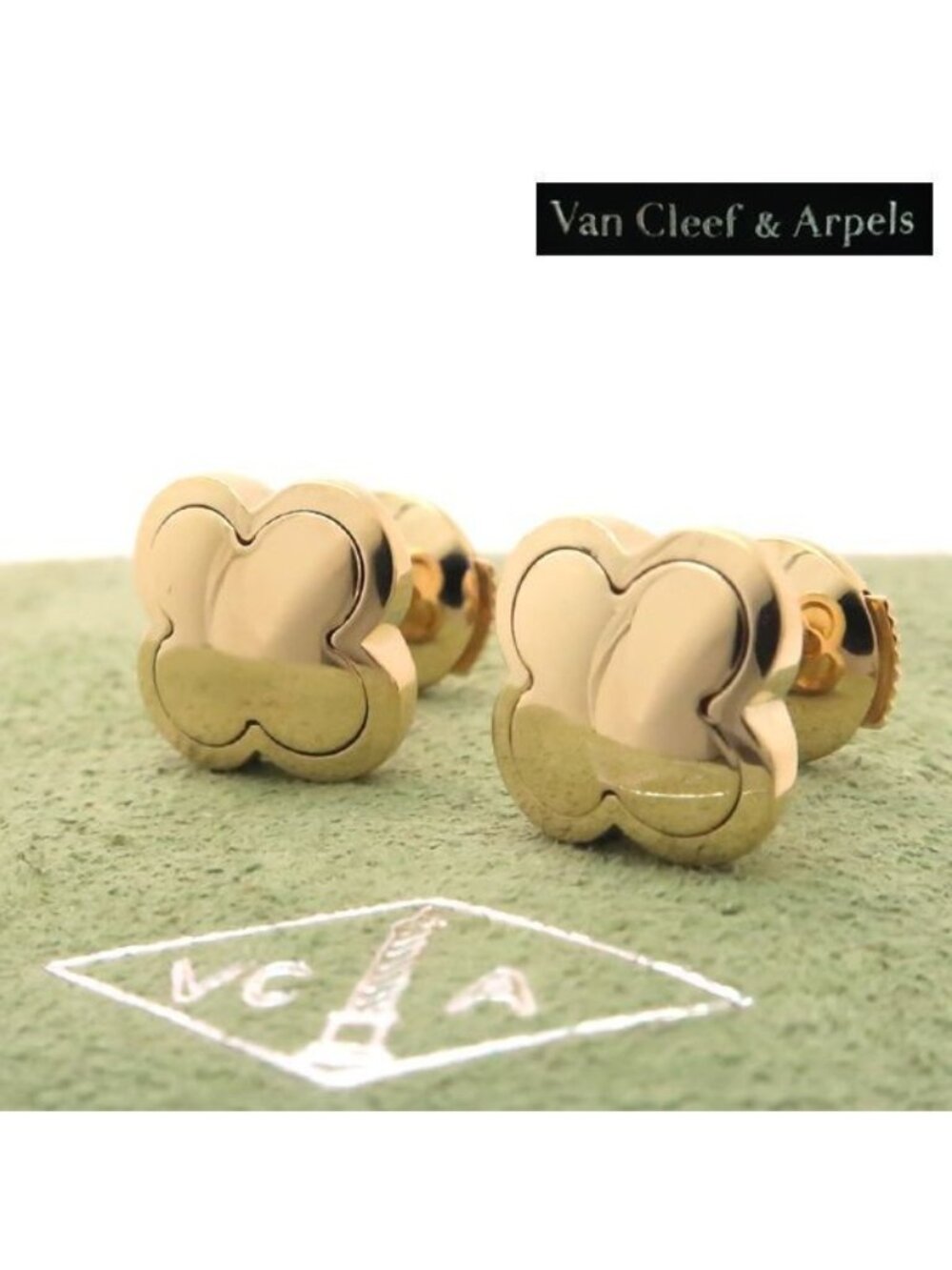 Van Cleef & Arpels Pure Alhambra Earrings 18K Yellow Gold Stud